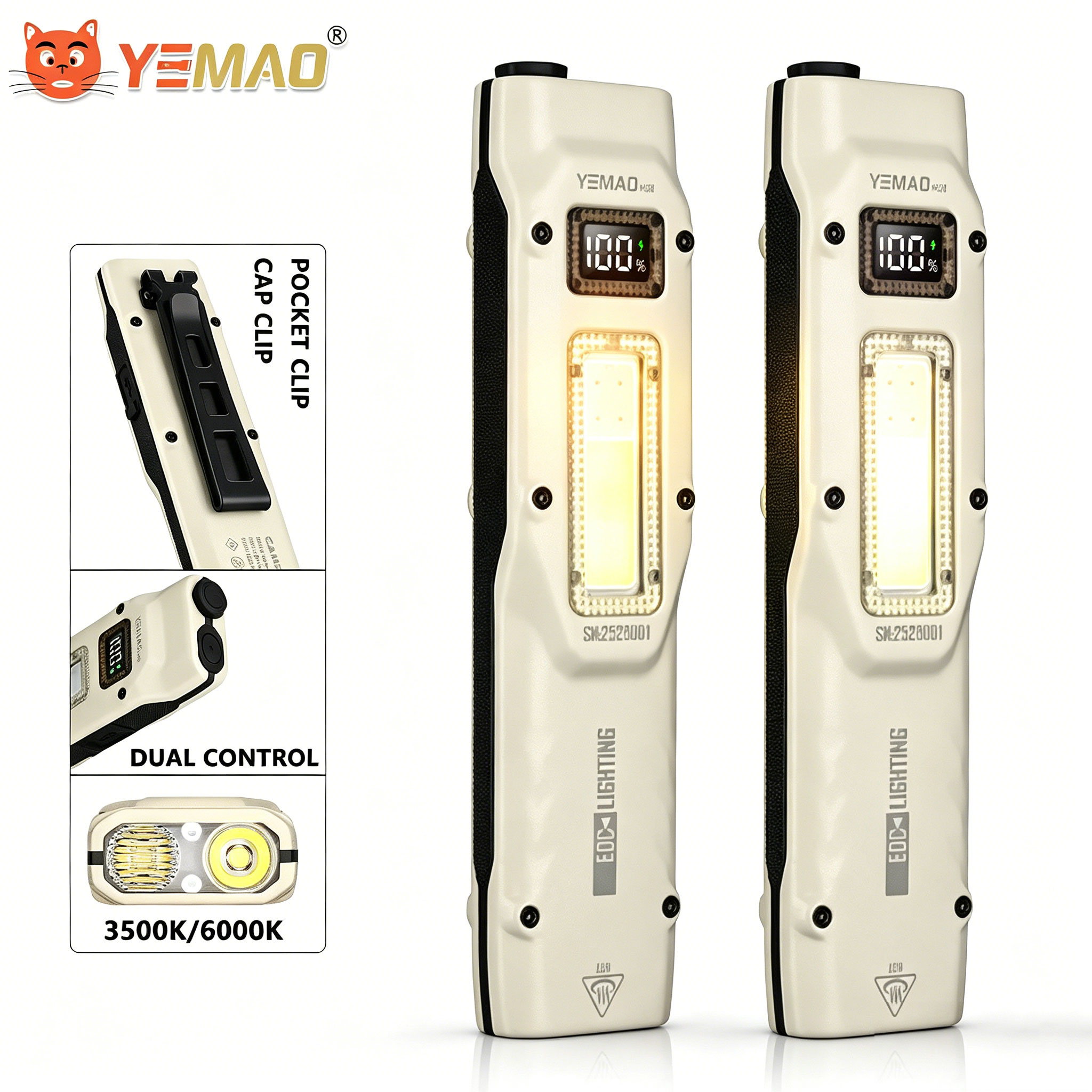 Outdoor Lighting Bulbs - Tragbare 880LM YEMAO M28 Ultradünne taktische