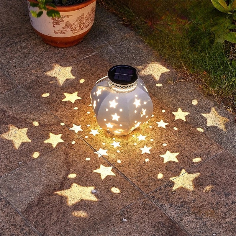 Outdoor Lighting Yard - Garten-Sternprojektor-Lampe Hängende Solarleuchten für Außen Hängende