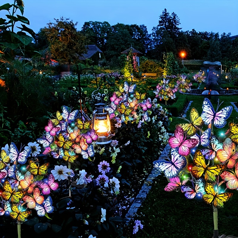 Outdoor Lighting Brands - Solar-LED-Schmetterlings-Gartenleuchten, wasserdicht, bunt, für den Außenbereich,
