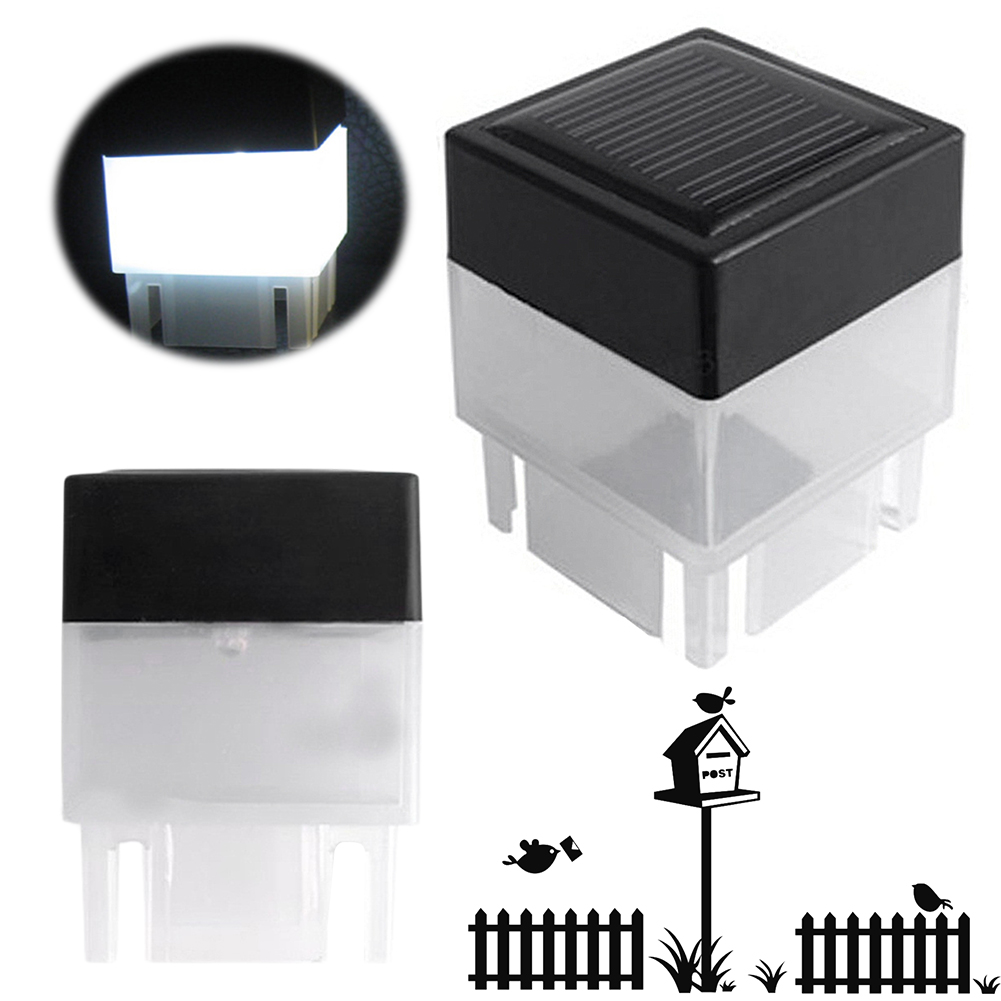 Outdoor Lighting On Fence - Solar-Pfostenleuchte, moderne Zaun-Deck-Lampe, automatisches Ein-/Ausschalten, Säulenleuchte
