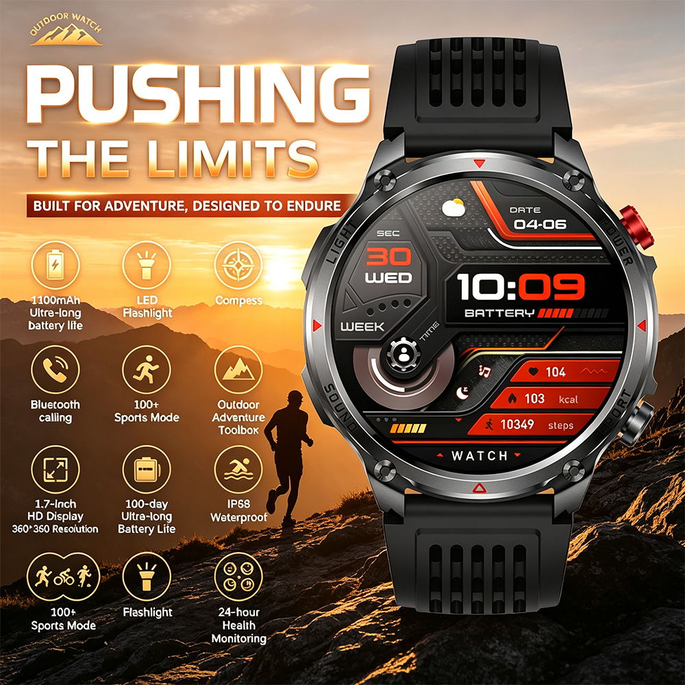 Outdoor Lighting Ip Rating - 2026 Neue 1100mAh Batterie Outdoor Smartwatch