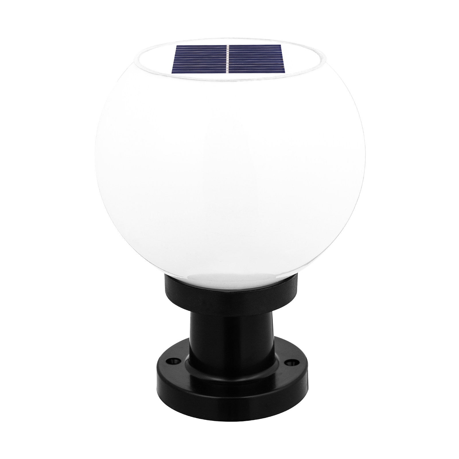 Outdoor Lighting Round - Runde LED-Solar-Wand-Säulenlampe, wasserdichte Gartenleuchte für den