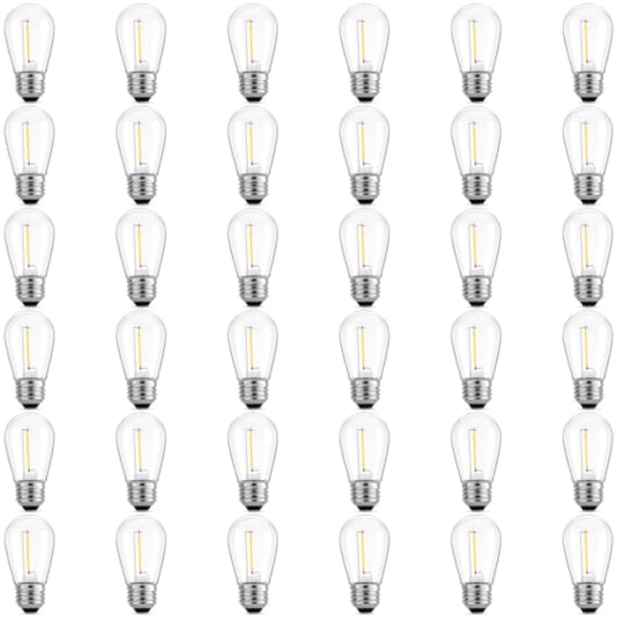 Outdoor Lighting Bulbs - 36er-Pack S14 LED-Glühbirnen für Außenbeleuchtung, Bruchsichere