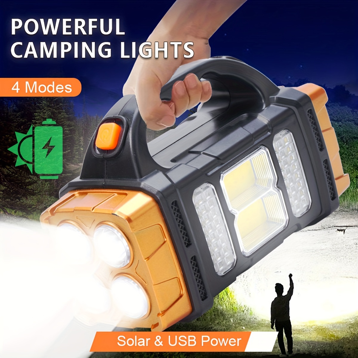Outdoor Lighting Brands - Neue verbesserte wiederaufladbare Hochleistungs-Solar-LED-Taschenlampe mit Powerbank,