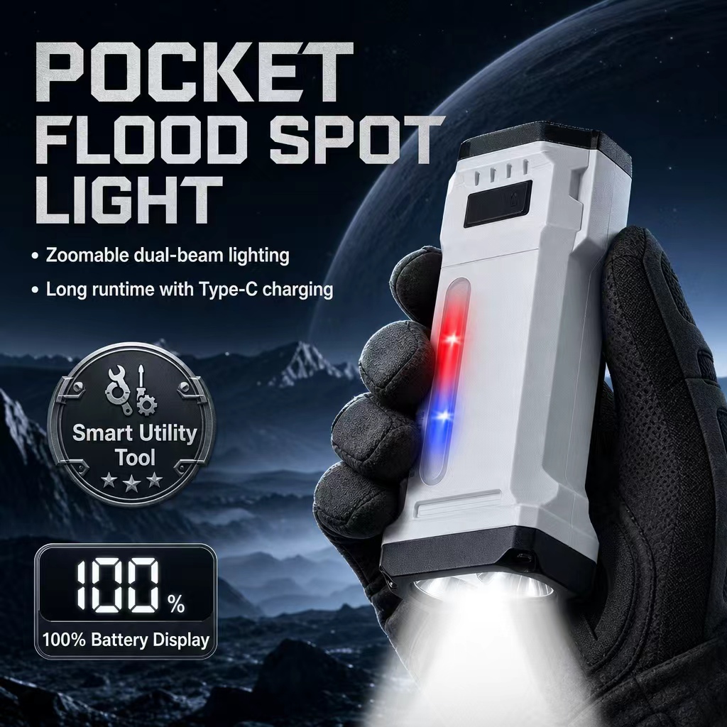 Outdoor Lighting Bulbs - Multifunktionale tragbare Outdoor-Taschenlampe mit starkem Licht,