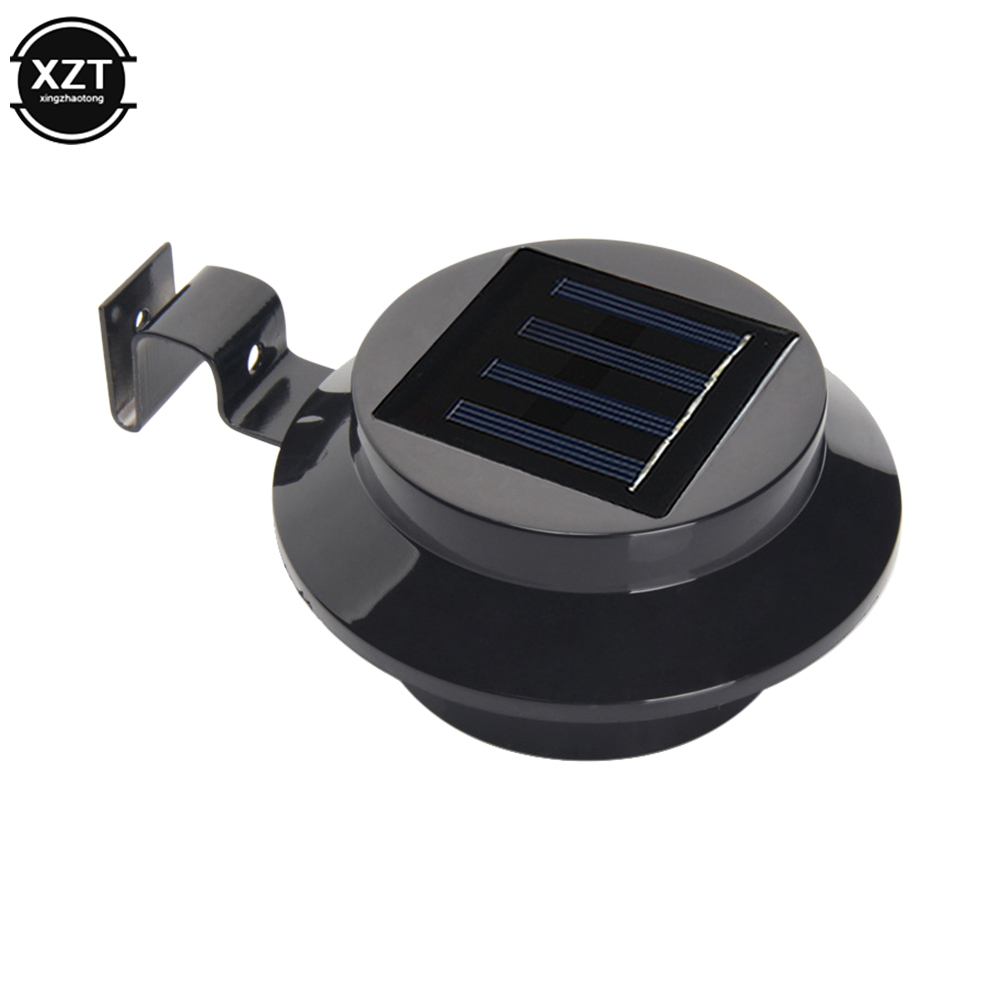 Outdoor Lighting On Fence - 3LED Solar Spot Garten Runde Dachrinne
