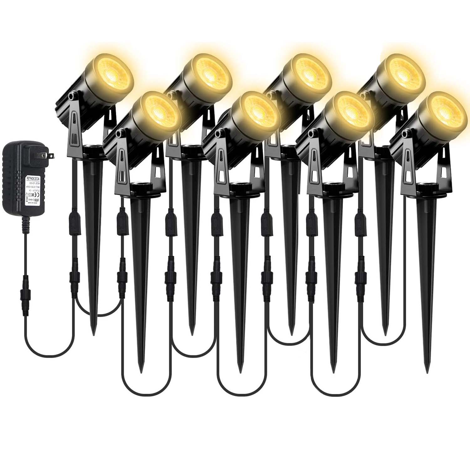 Outdoor Lighting Uk - 8LEDS 3000K Außenstrahler Landschaftsdekoration IP65 Wasserdichte