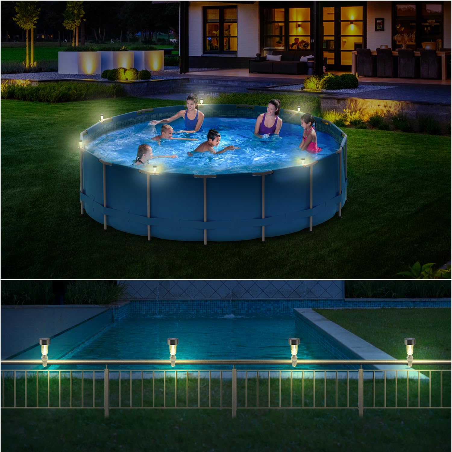 6er-Pack Solar-Pool-Lichtrahme – Outdoor Lighting On Fence Bewertung und Preis