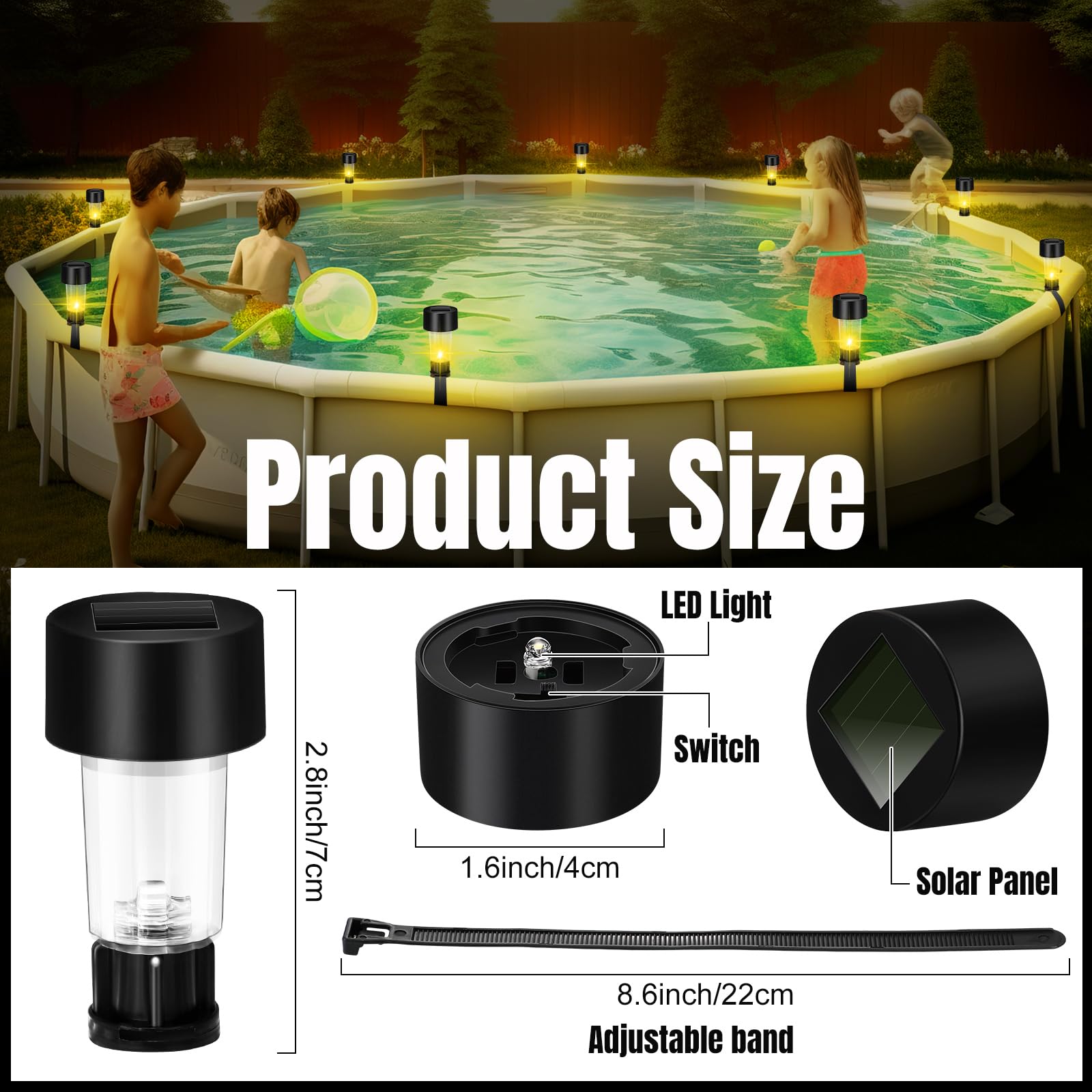 6er-Pack Solar-Pool-Lichtrahme – Outdoor Lighting On Fence Bewertung und Preis