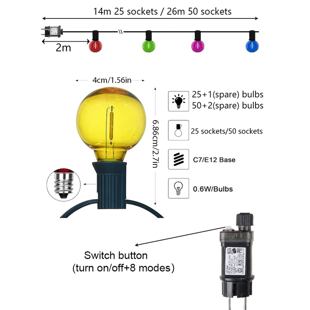 26M Festoon G40 LED Globus-Lic – Outdoor Lighting On Fence Bewertung und Preis