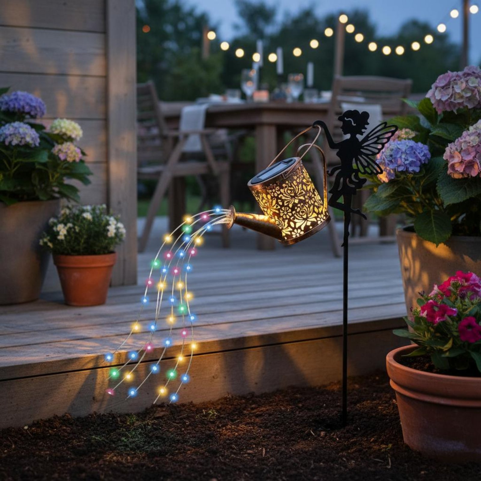 Solarbetriebene Feengießkanne  – Outdoor Lighting Yard Bewertung und Preis