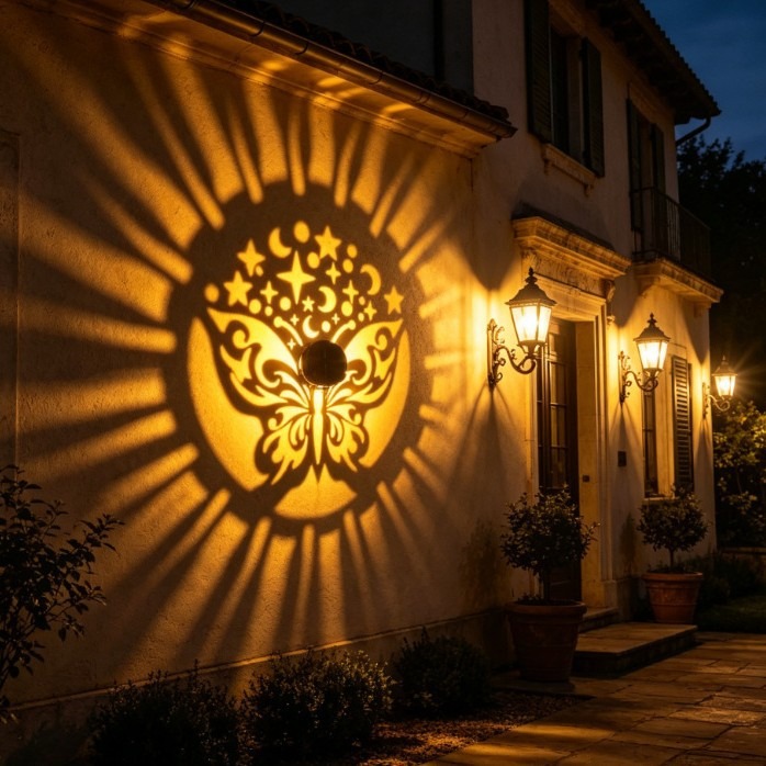 Solar-Mandala-Schmetterlings-P – Outdoor Lighting On Fence Bewertung und Preis