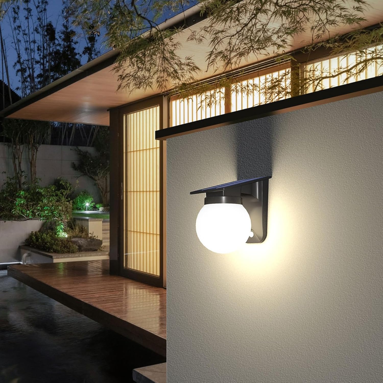 Solar-Kugel-Wandleuchten für d – Outdoor Lighting On Fence Bewertung und Preis