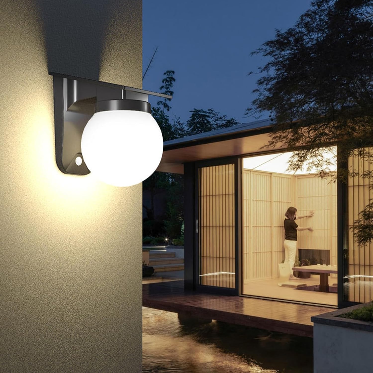 Solar-Kugel-Wandleuchten für d – Outdoor Lighting On Fence Bewertung und Preis