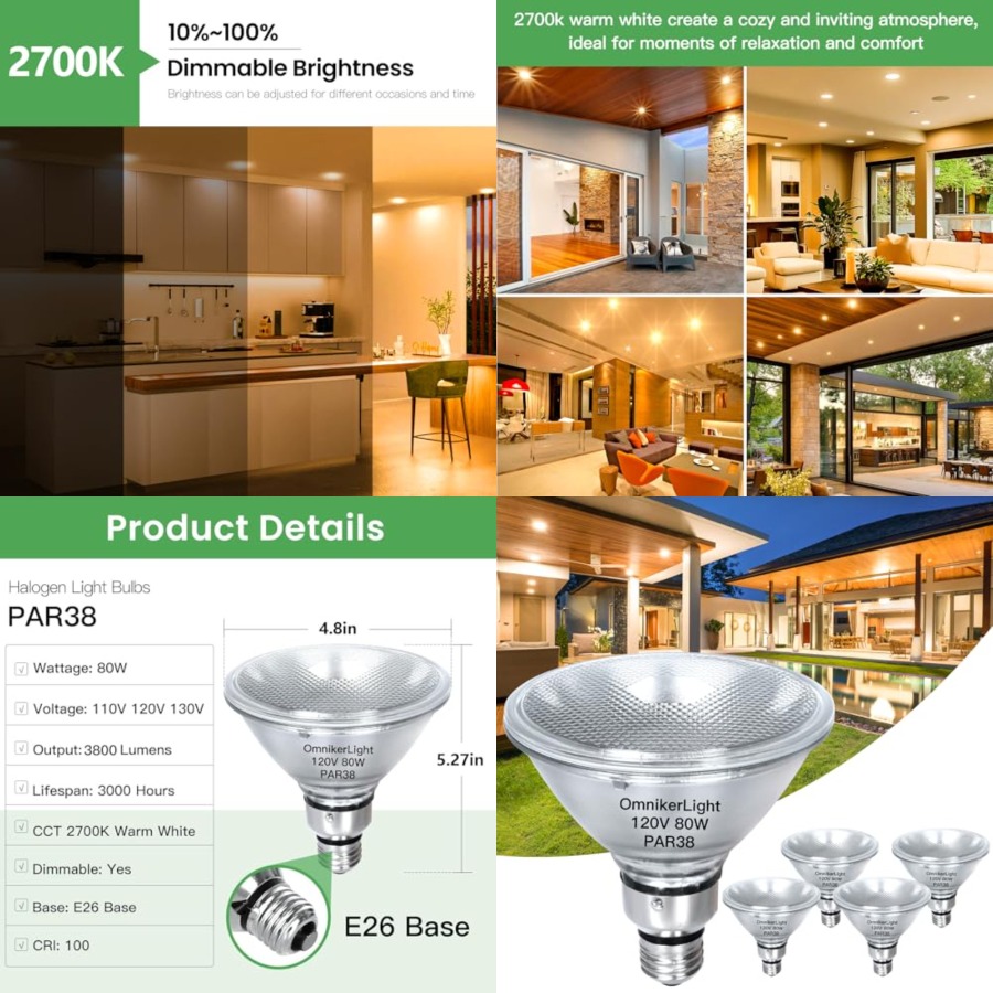PAR38 Flutlichtlampen, 80W 120 – Outdoor Lighting Bulbs Bewertung und Preis