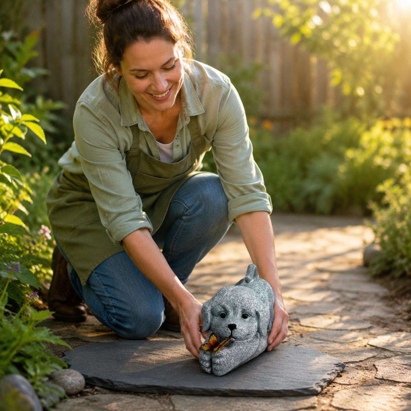 Solar-Hundestatue aus Kunsthar – Outdoor Lighting Yard Bewertung und Preis