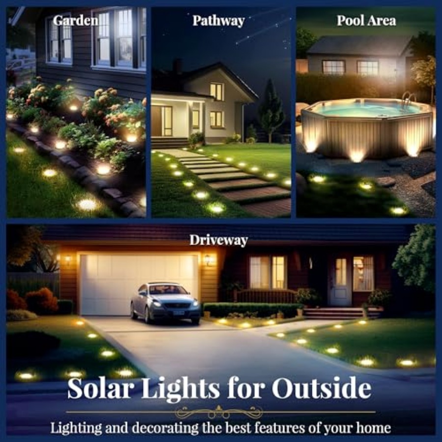 Solar-Bodenleuchten, Solar-Auß – Outdoor Lighting Driveway Bewertung und Preis