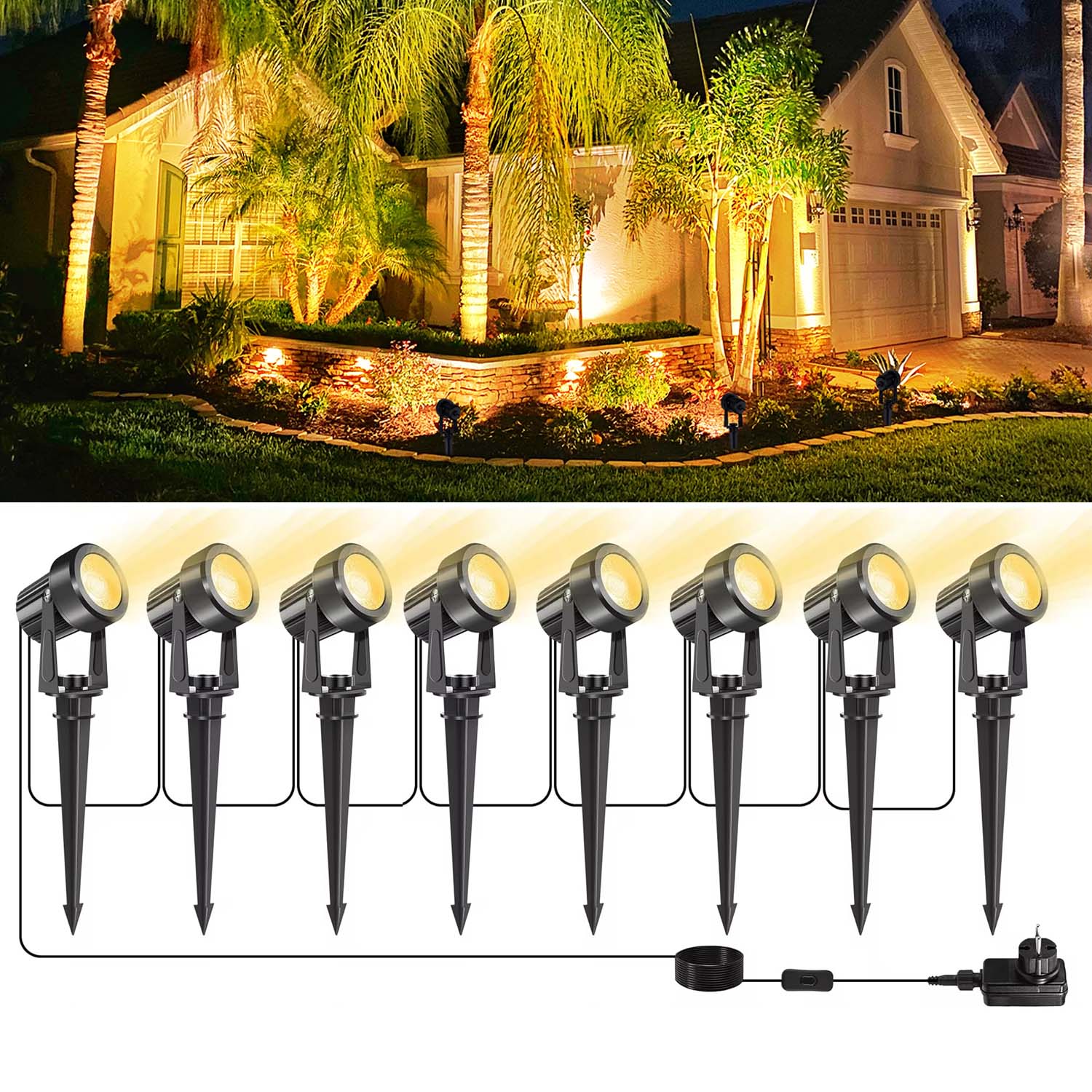 8LEDS 3000K Außenstrahler Land – Outdoor Lighting Uk Bewertung und Preis