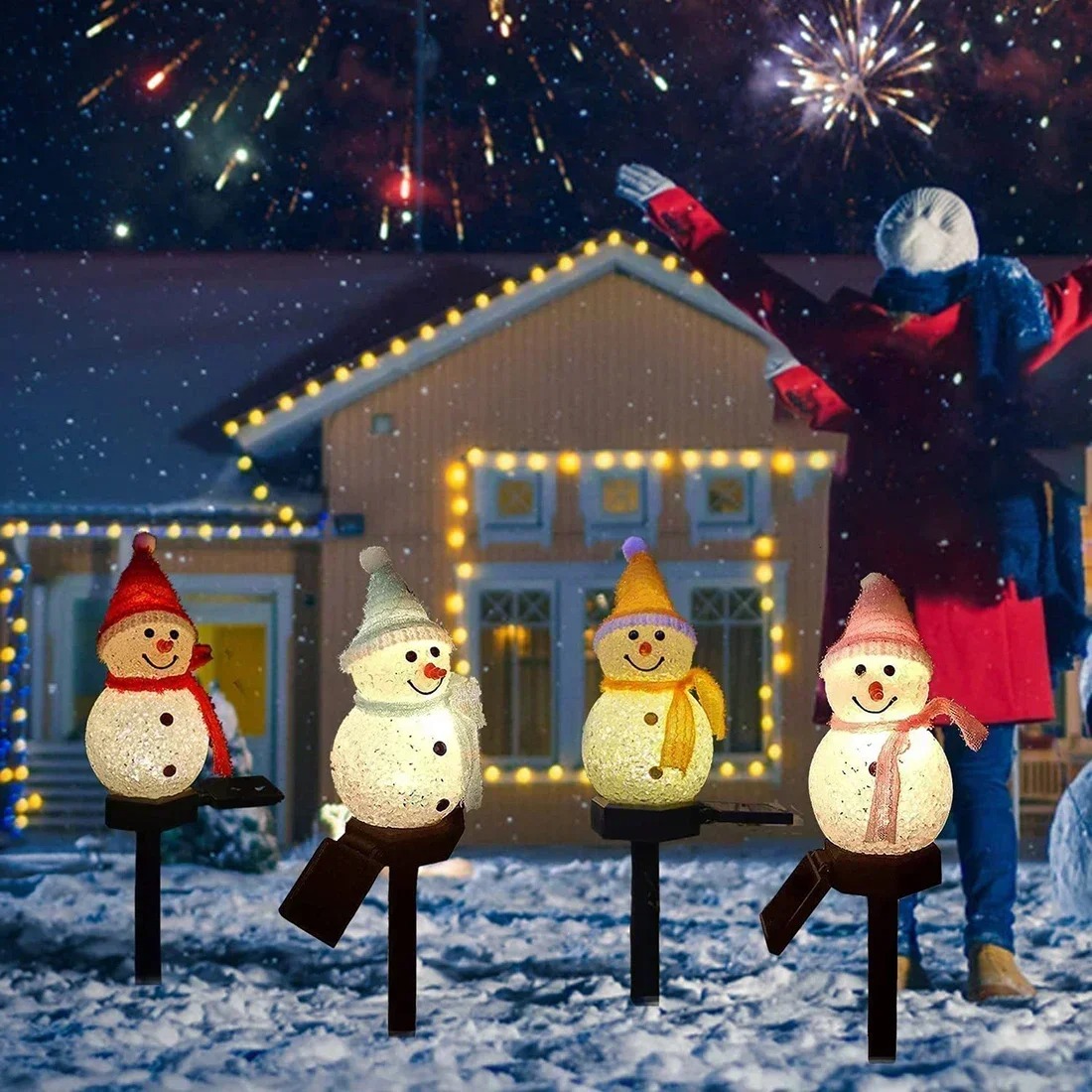 Weihnachts-Schneemann Solar-Ga – Outdoor Lighting Yard Bewertung und Preis