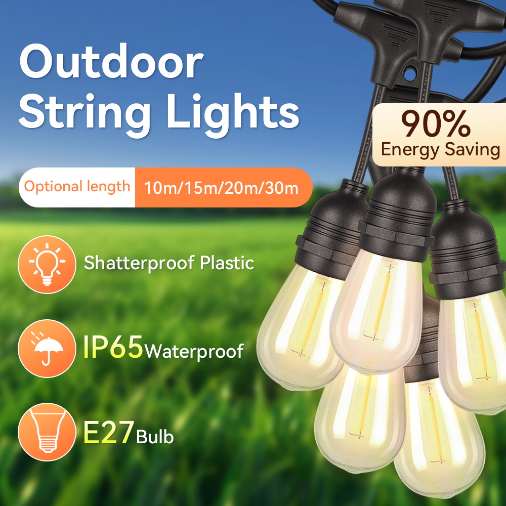 E27 Outdoor Lichterketten Led- – Outdoor Lighting Uk Bewertung und Preis