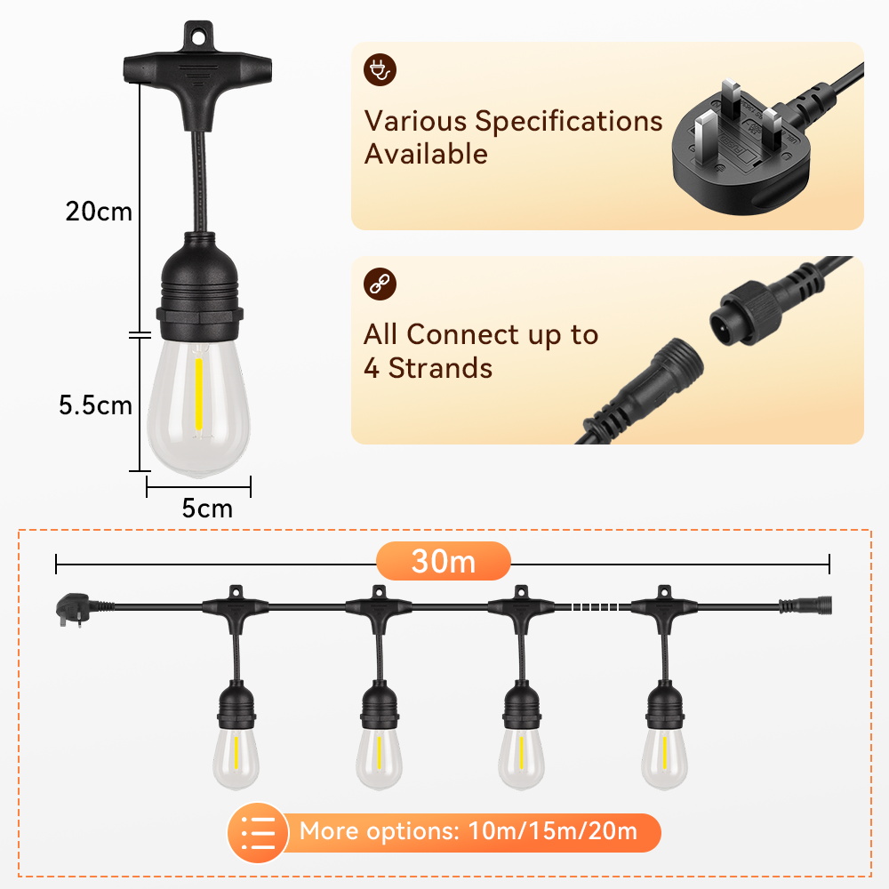 E27 Outdoor Lichterketten Led- – Outdoor Lighting Uk Bewertung und Preis